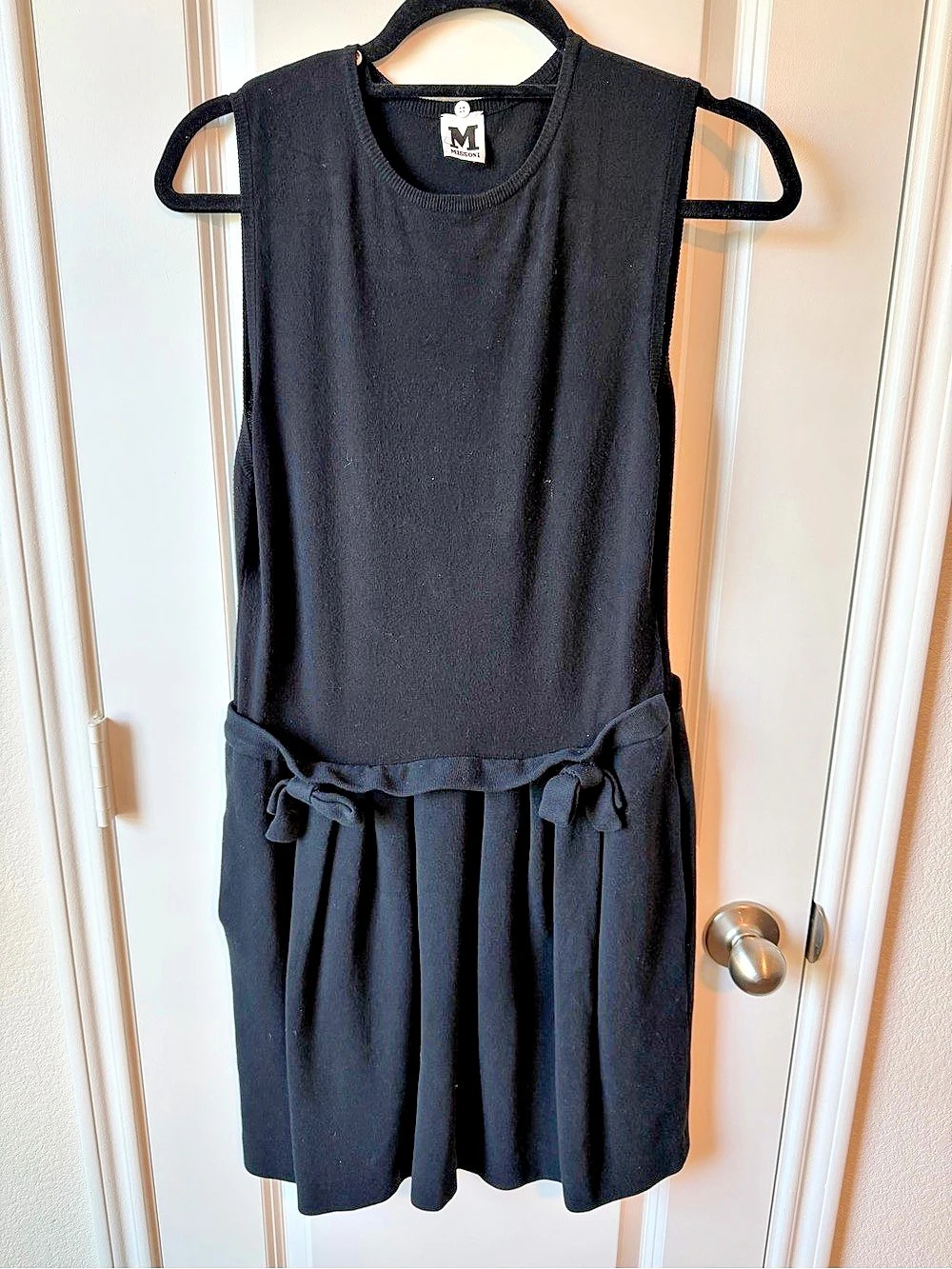 Missoni Black Drop-Waist Knit Mini Dress
